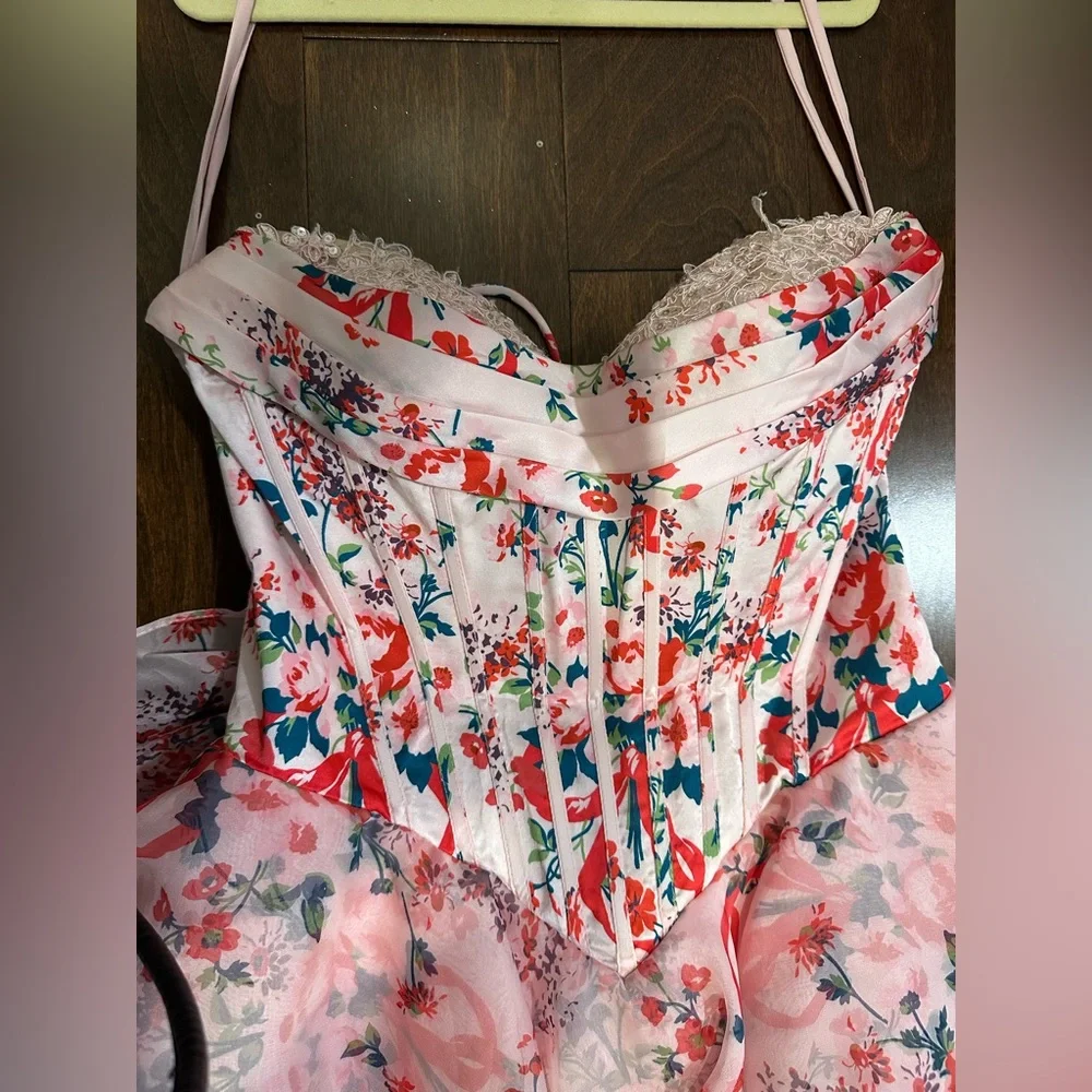 Floral Pink Dress - Picture 3 of 4